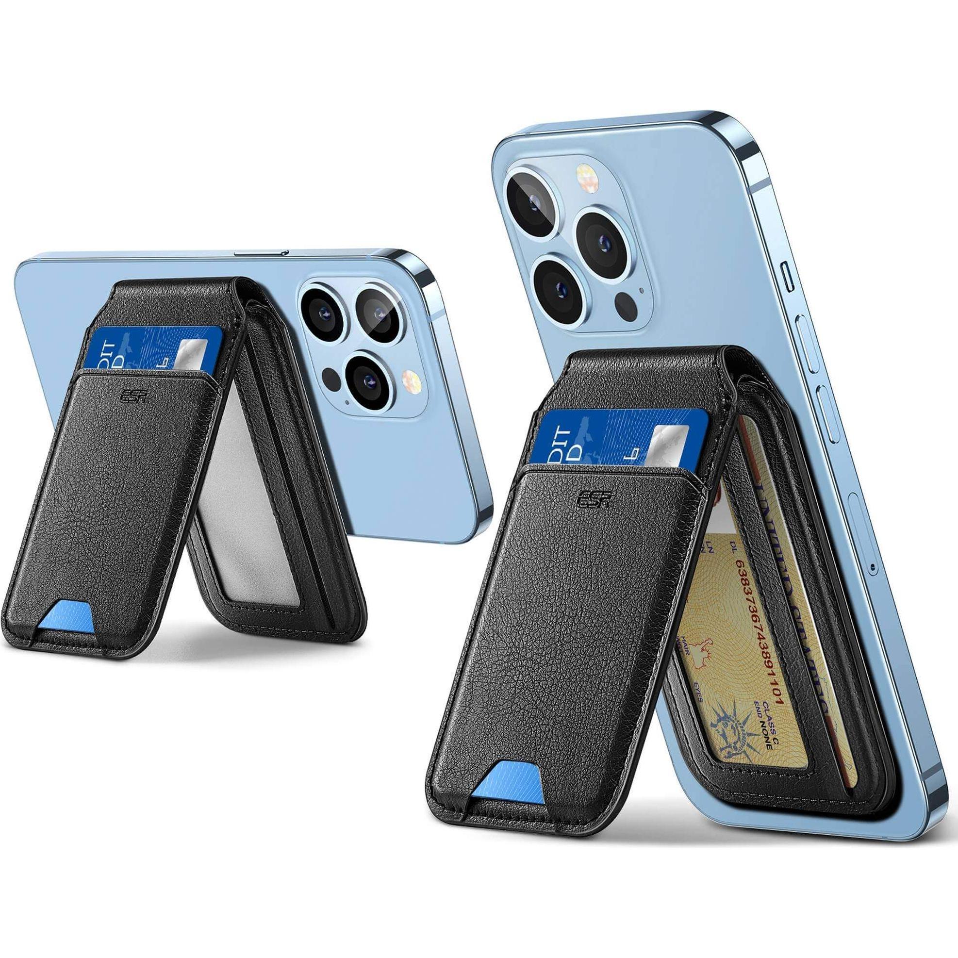 ESR HaloLock Wallet Ständer (Apple iPhone 16), Smartphone Hülle, Schwarz