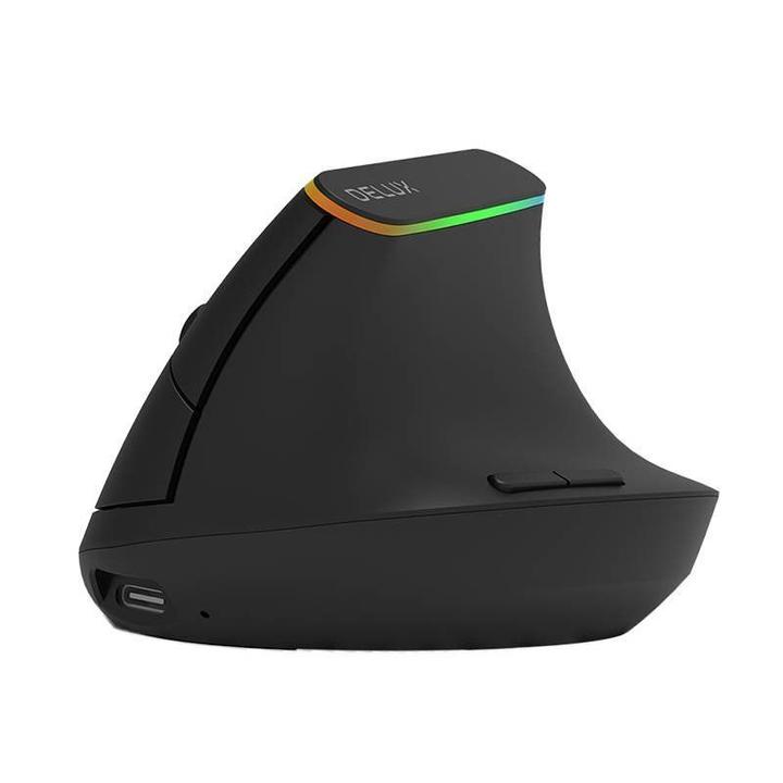 Image du produit Delux Souris verticale sans fil M618DB BT4.0 + 2.4Ghz 4000DPI RGB (Sans fil)