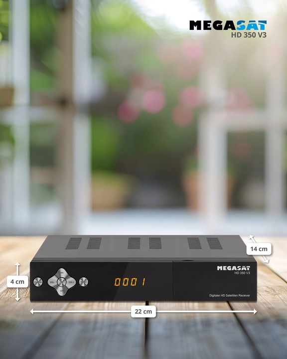 Image du produit Megasat HD 350 V3 - Récepteur de télévision par satellite (4000 Go, DVB-S, DVB-S2)