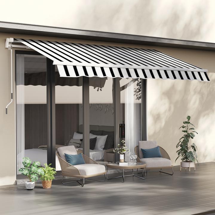 Actual product image Outsunny Hinged awning with hand crank (2.45 m)
