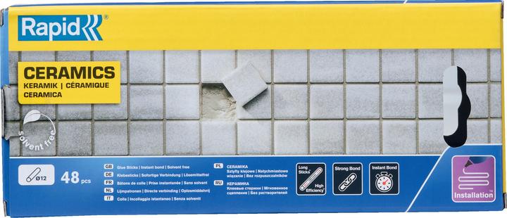 Actual product image Rapid Ceramic glue sticks Ø12x190mm 48 pieces