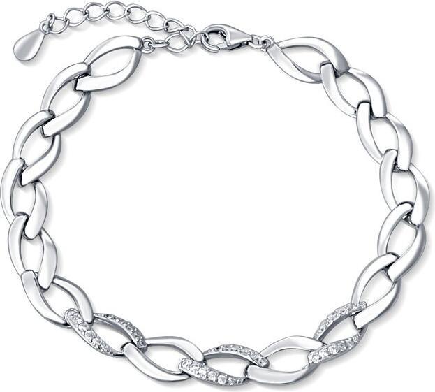 Produktbild JVD Solid silver bracelet with zircons SVLB0205SH2BI17