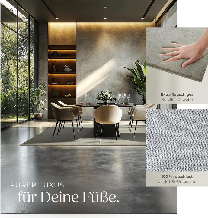 Actual product image tectake Kurzflorteppich Soft Zone (160 x 230 cm)