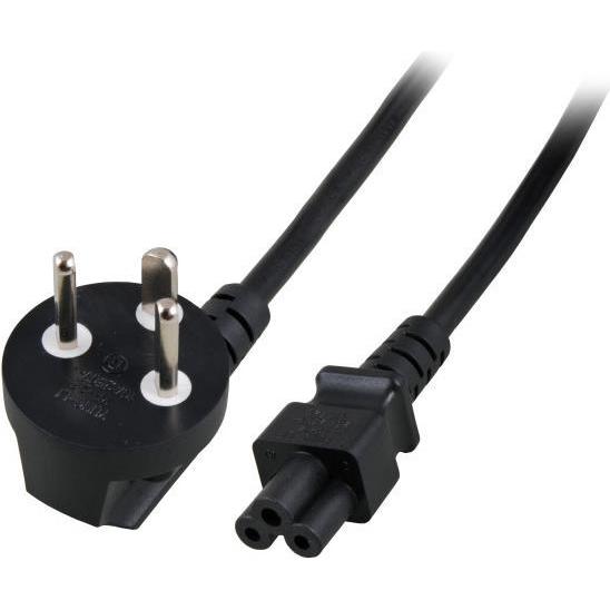 EFB Elektronik, Verlängerungskabel, EFB Netzkabel Dänemark DPin 90°-C5 180°,sw,1.8m,3x0.75mm (EK540.1,8) (1.80 m, C5)