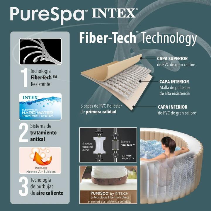 Produktbild Intex Pure SPA Bubble GreyWood XXL Deluxe (6 Personen)