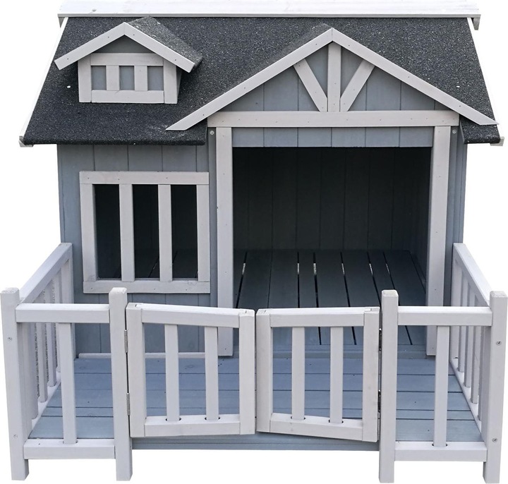 Image du produit Wiltec Niche XL de luxe pour chien 93,5x77,5x65cm Véranda Niche pour chien Extérieur Balcon Chien (Chenil pour chiens)