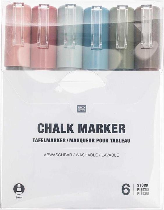 Actual product image Rico Design Board Marker Set Earth Colours, 6 Pieces (6 x)