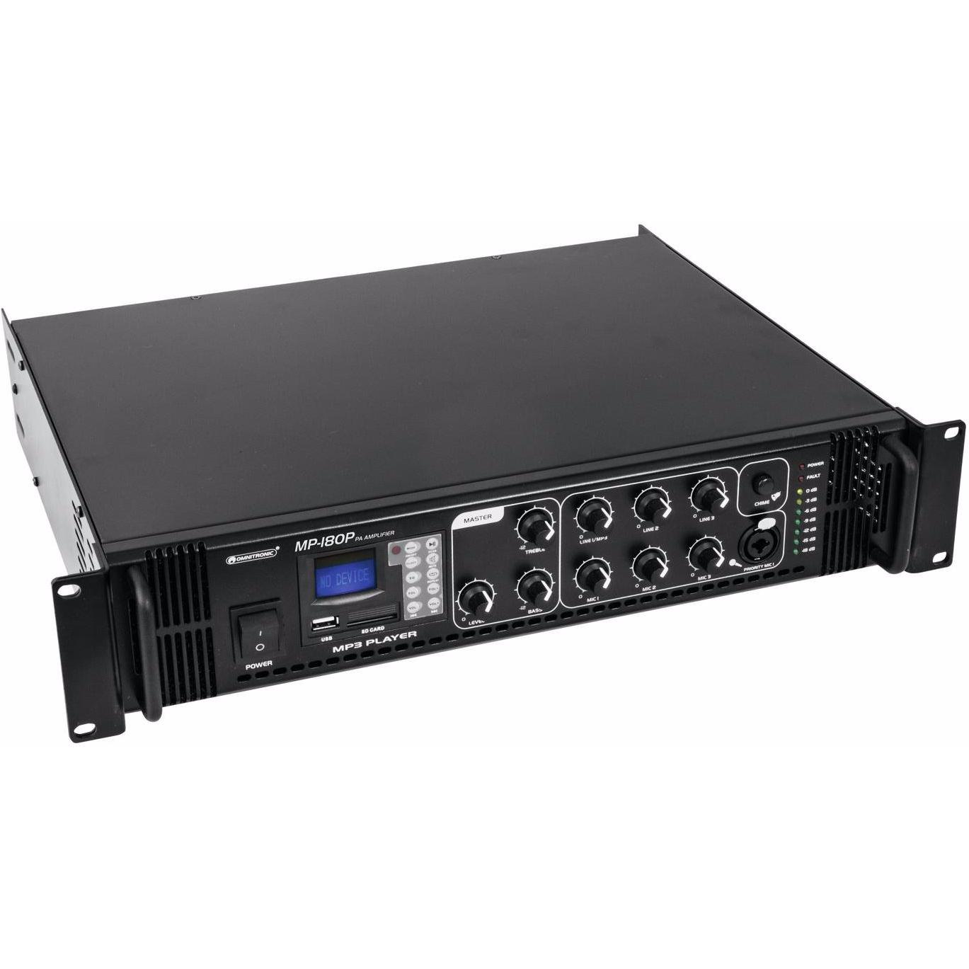 Omnitronic MP-180P (Verstärker), Stereoverstärker, Schwarz