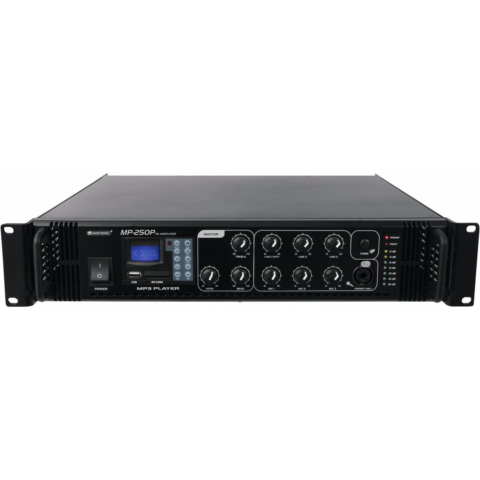 Thumbnail - Omnitronic MP-250P (Verstärker), Stereoverstärker, Schwarz
