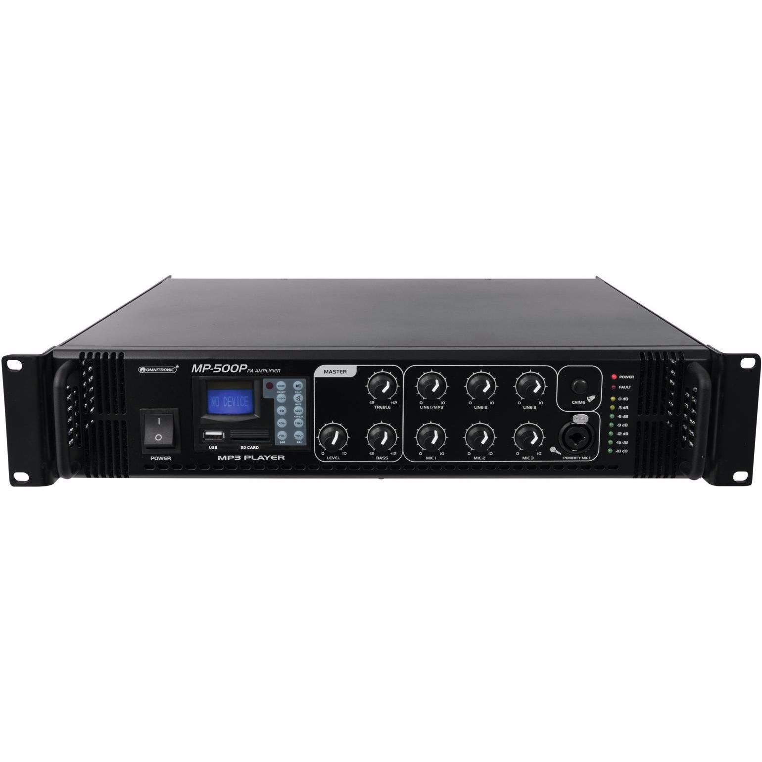 Thumbnail - Omnitronic MP-500P (Verstärker), Stereoverstärker, Schwarz