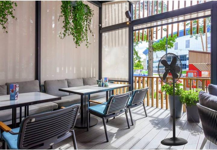 Produktbild Sygonix Standventilator 50 W (Ø x H) 445 mm x 1300 mm Schwarz Oszillierend, Hö