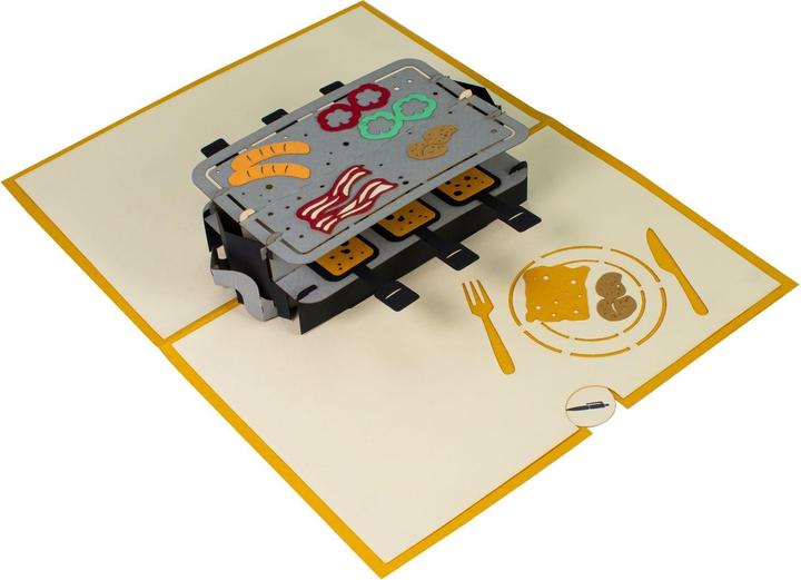 Produktbild Hervorragend 3D Pop-up-Karte Raclette (1 Stk.)