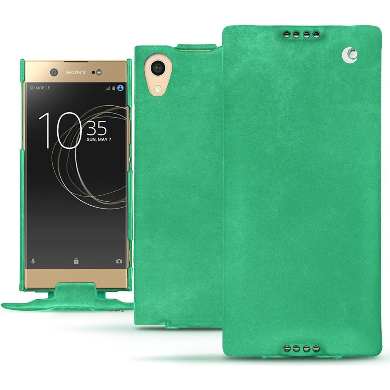 Thumbnail - Noreve Lederschutzhülle vertikal (Sony Xperia XA1 Ultra), Smartphone Hülle, Grün