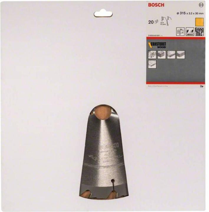 Produktbild Bosch Professional Zubehör PRO Construct Wood Kreissägeblatt, 315 x 3,2 x 30 mm