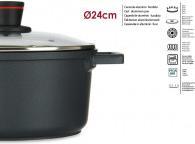 Image du produit Kinvara Casserole en fonte de 24 cm à induction complète (Casserole, Aluminium, 24 x 18.50 cm)