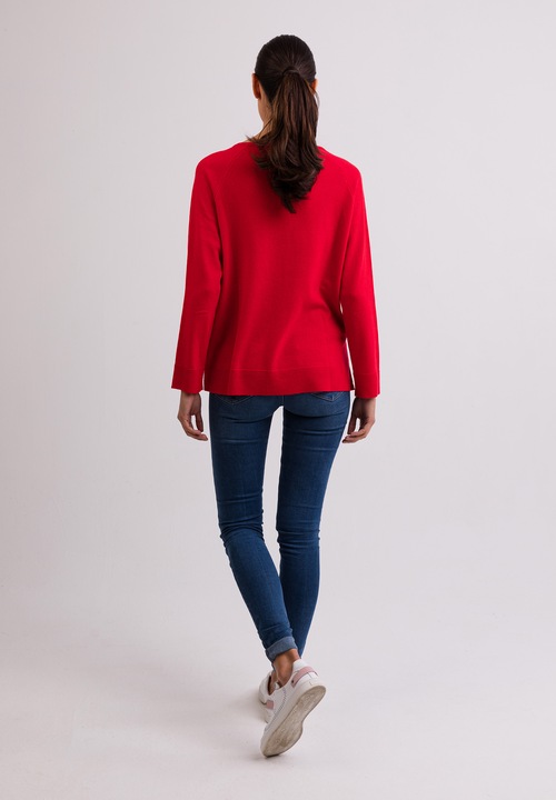 Image du produit Cash-Mere Kaschmir Rundhals Pullover mit Seitenschlitzen (XL)
