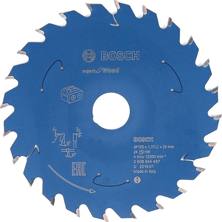 Productafbeelding Bosch Professional Zubehör Cirkelzaagblad Expert voor hout, 120 x 1,7/1,2 x 20, 24 tanden