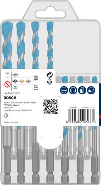 Produktbild Bosch Professional Zubehör EXPERT HEX-9 Multi Construction Bohrer-Set, 5/5,5/6/7/8/10 mm, 7-tlg. (8 Millimeter, 7 Millimeter, 6 Millimeter, 5.50 Millimeter, 10 Millimeter, 5 Millimeter)