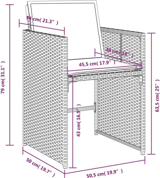 Produktbild vidaXL Garten Essgruppe