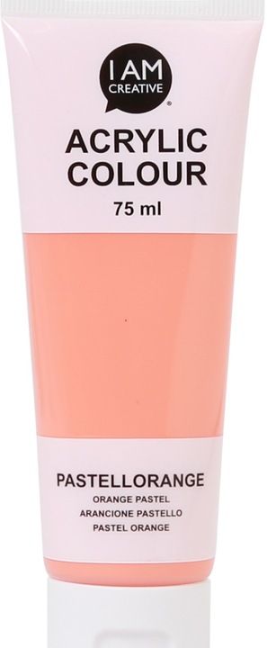 Produktbild I Am Creative Basic Acryl, Acrylfarbe auf Wasserbasis, 75 ml (Pastellorange, 75 ml)