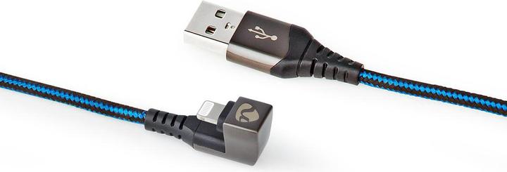 Produktbild Nedis USB-Kabel - Apple Lightning 8-Pin - USB-A Stecker - Vernickelt - 1.00 m - rund - Geflochten/Ny (1 m, USB 2.0, 12 W)