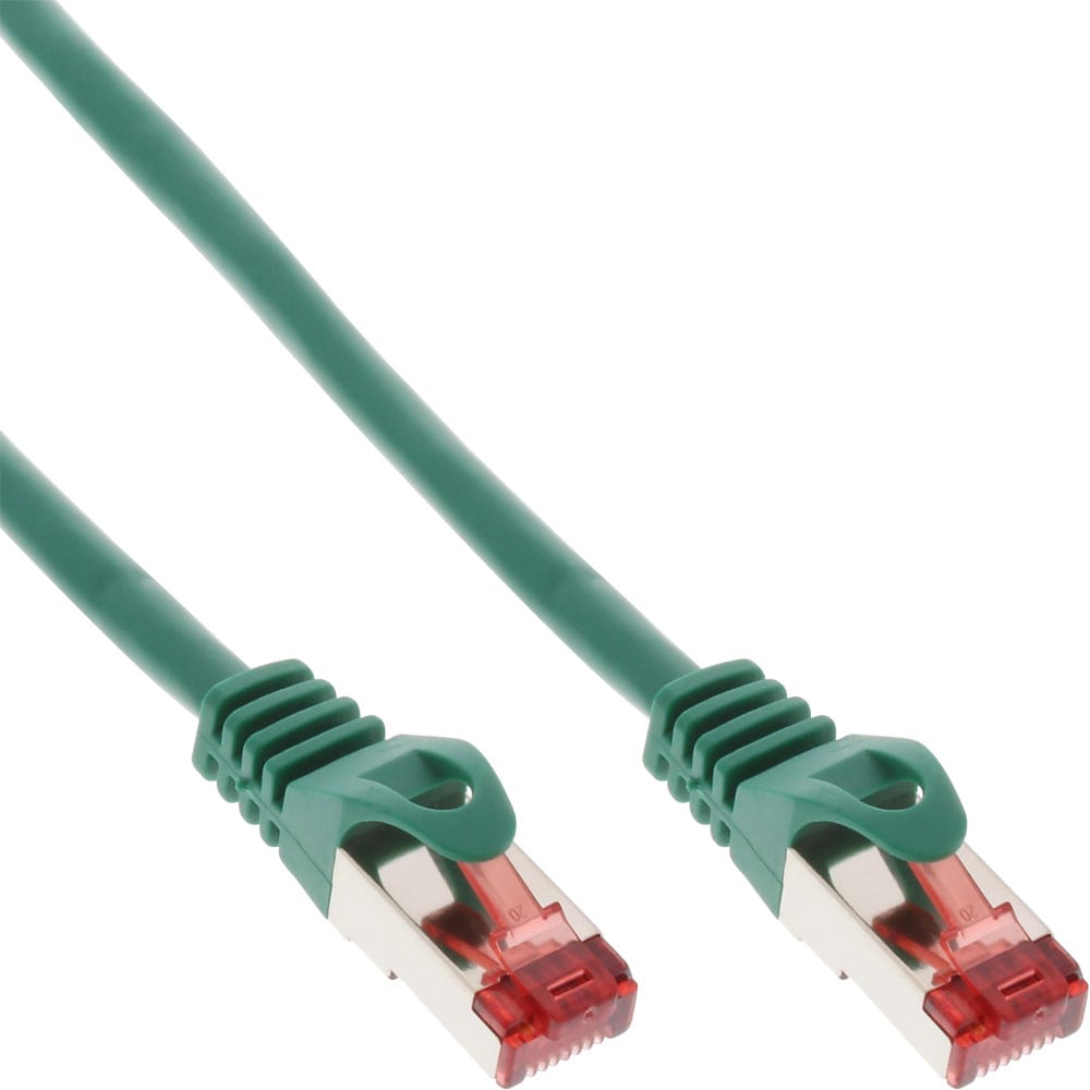 InLine Patchkabel S/FTP, PiMF, Cat.6, 250 MHz, PVC, CCA, grün 7,5 m (76107G) (S/FTP, CAT6, 7.50 m), Netzwerkkabel