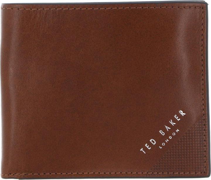 Actual product image Ted Baker Embossed Corner Leather Bifold Coin Wallet