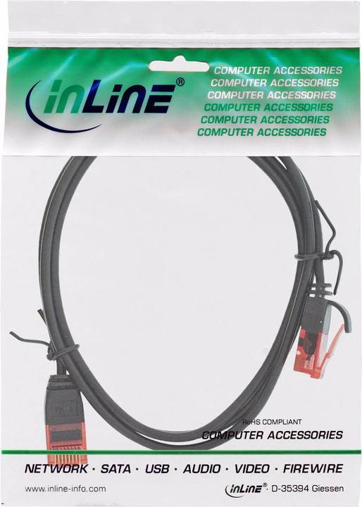 Produktbild InLine Slim Patchkabel (U/UTP, CAT6, 10 m)