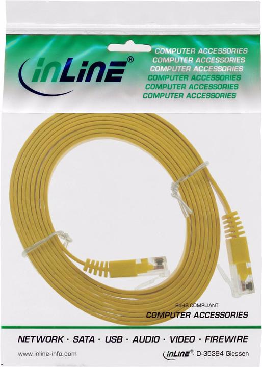 Produktbild InLine Patchkabel flach (U/UTP, CAT6, 10 m)