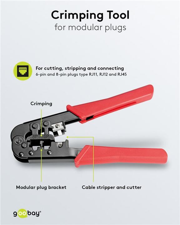 Actual product image Goobay Tool set for telephone and network installation (1 Piece)