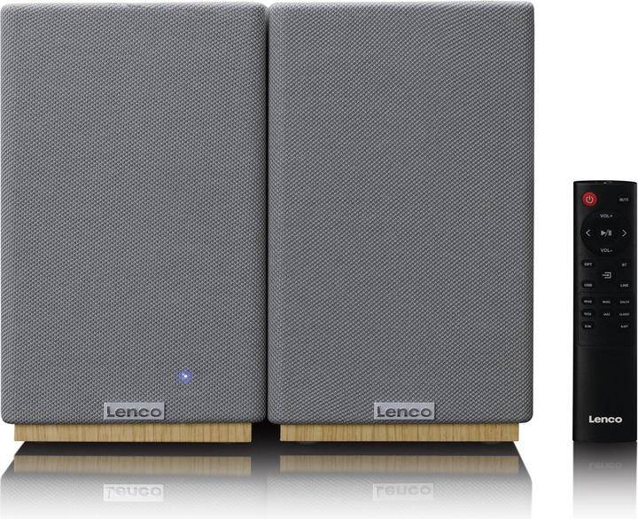 Actual product image Lenco Aktiv Lautsprecher, 2x40W, Wood, BT, opt.In, USB, AUX