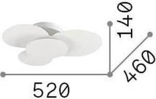Produktbild Ideal lux CLOUD LED Deckenleuchte 33W Weiss warmweiss 263519 (2900 lm)
