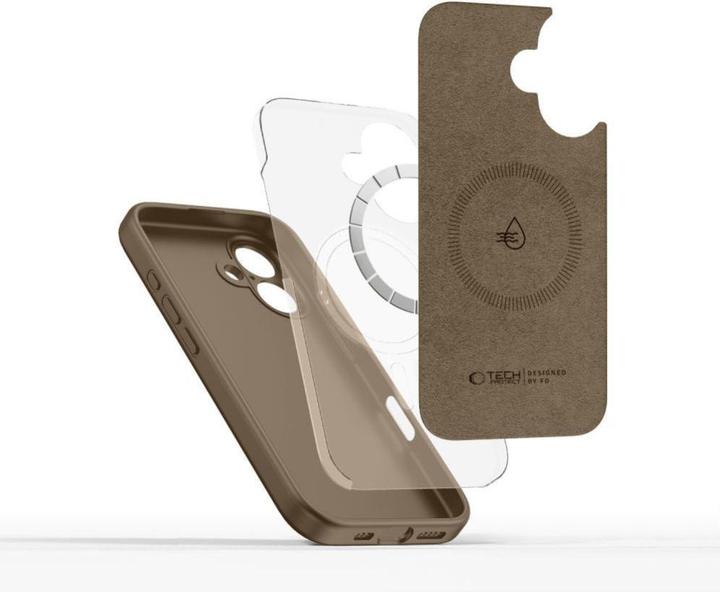Produktbild Tech-Protect Liquid Silicone MagSafe iPhone 16e Case - Brown (Apple iPhone 16e)