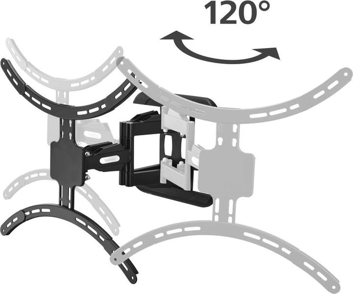 Image du produit Hama Support TV mural, pivotant, inclinable, extensible, 229 cm (90") à 50 kg (Mur, 90", 50 kg)