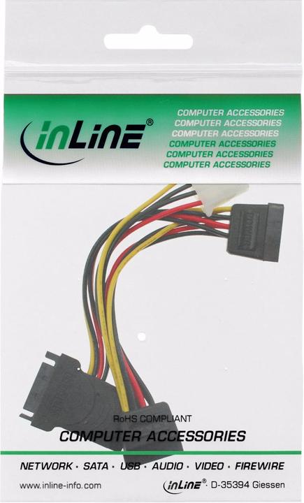 Image du produit InLine Câble adaptateur d'alimentation SATA (15 cm, SATA)