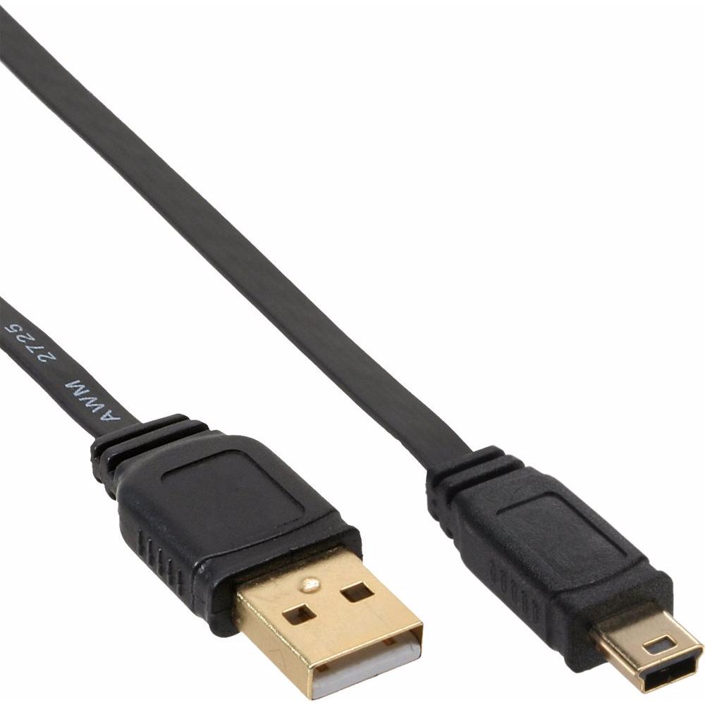 InLine USB 2.0 Flachkabel (3 m, USB 2.0), USB Kabel