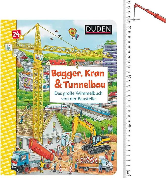 Image du produit Duden 24+: Bagger, Kran und Tunnelbau. Das grosse Wimmelbuch von der Baustelle (Allemand, Christina Brown, 2020)