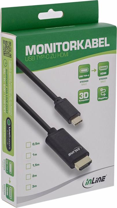 Actual product image InLine USB C – HDMI (1 m, HDMI, 2.0)
