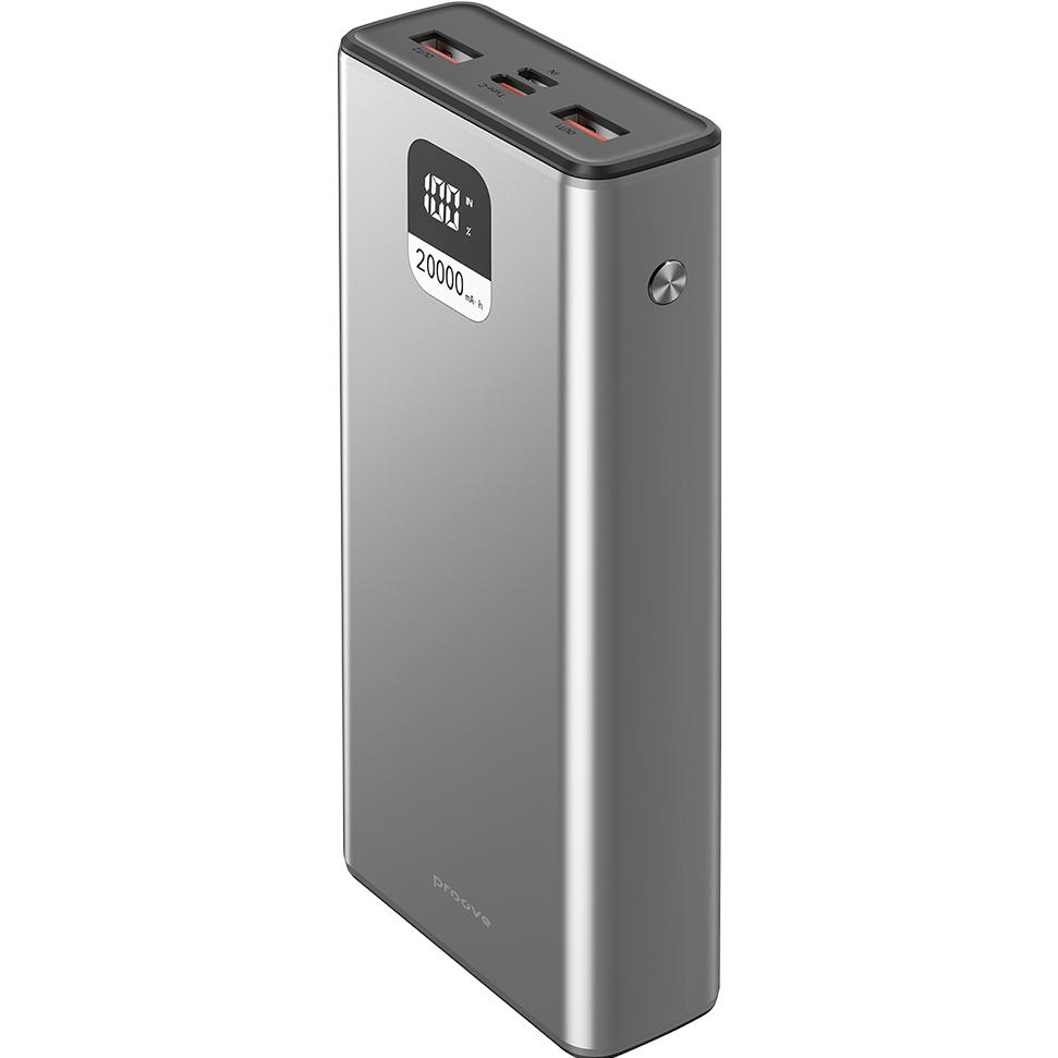 Proove power bank Guardian 22.5W 20000mAh metal gray (20000 mAh, 22.50 W), Powerbank, Grau