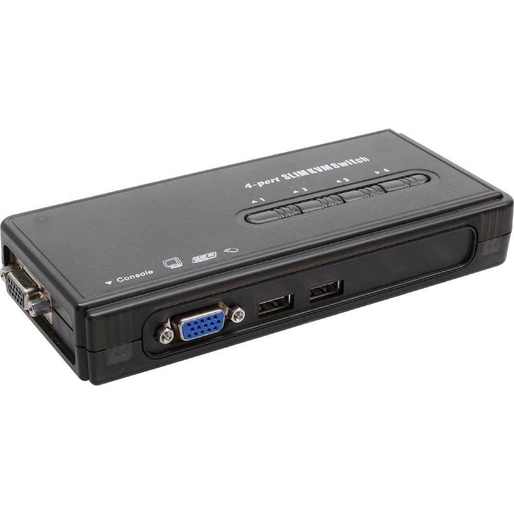 InLine KVM Switch, KVM Switch, Schwarz