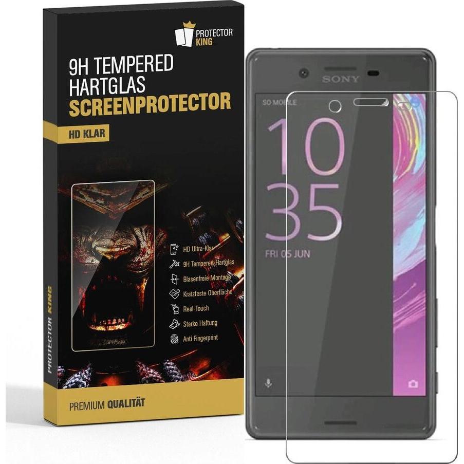 Protectorking 6x echtes Tempered 9H Panzerhartglas 3D KLAR (6 Stück, Sony Xperia XA), Smartphone Schutzfolie, Transparen...