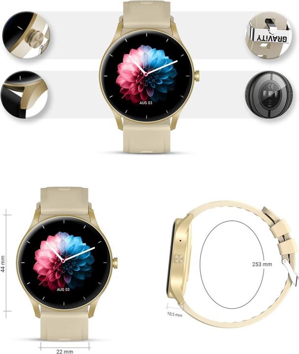Produktbild Gravity Unisex GT2-4 – Bluetooth-Anrufe, individuelle Zifferblätter (sg019d)