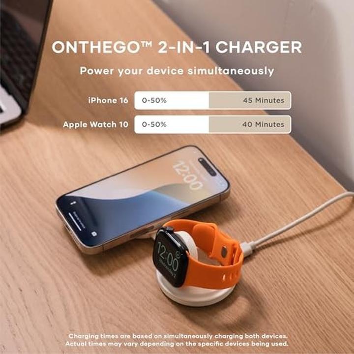 Actual product image Satechi OntheGo 2-in-1 Wireless Charger mit Qi2 (15 W)