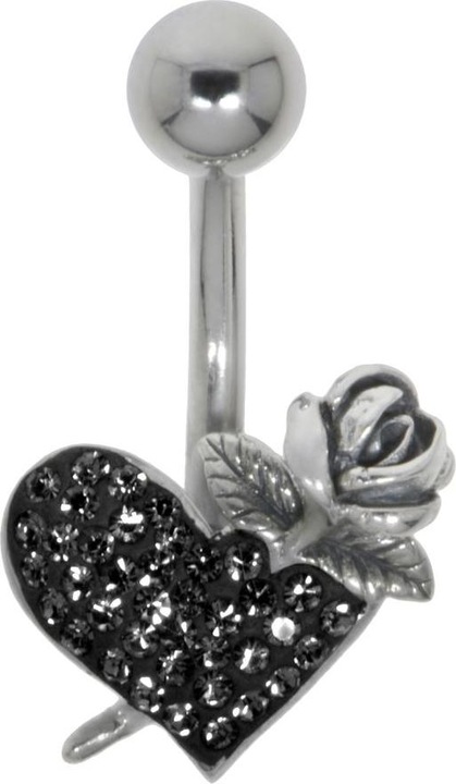 Produktbild Bijouteria Bauchpiercing (Silber 925, Chirurgenstahl 316L, Kristall)