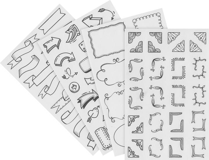 Produktbild Rayher my PLANNER Sticker Labels, sortiert, 4 Blatt