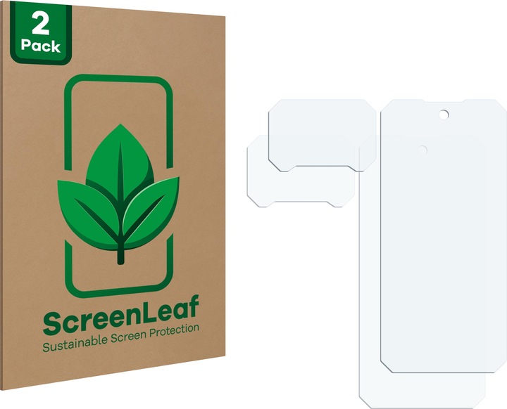 Actual product image ScreenLeaf Protective film sustainable screen protector screen protector film clear transparent (2 Piece, IIIF150 B1 Pro)