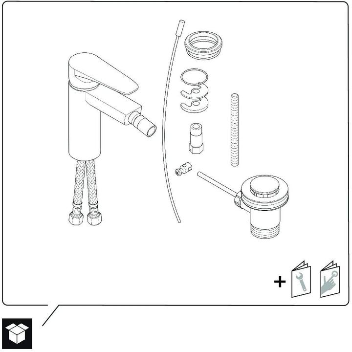 Image du produit Duravit Mitigeur monocommande pour bidet B.1 avec vidage à tirette chromé
