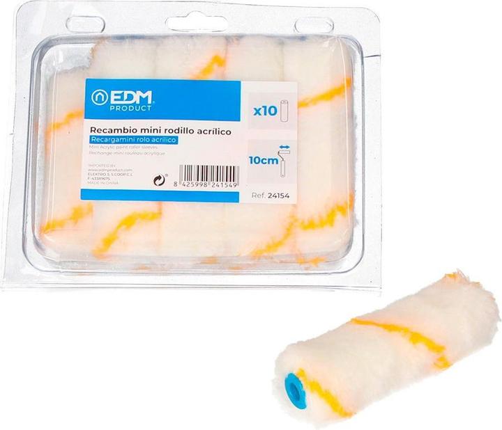 Image du produit EDM Rouleau miniature en acrylique pour peinture sur visages, poils longs spéciaux (11 cm)
