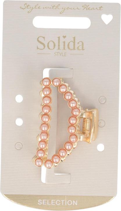 Image du produit Solida Pince à cheveux dorée avec perles artificielles