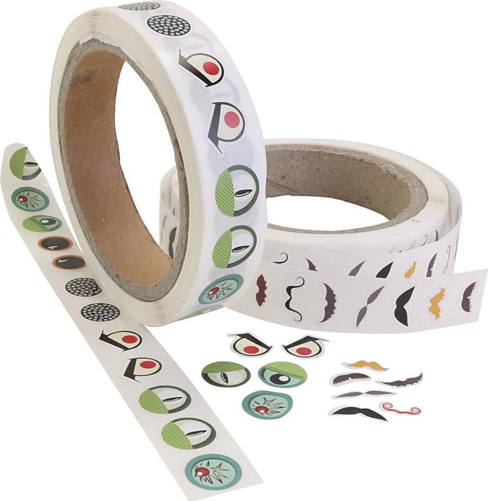 Produktbild Creativ Company Aufkleber Augen und Schnurrbart, 2000 Stück.